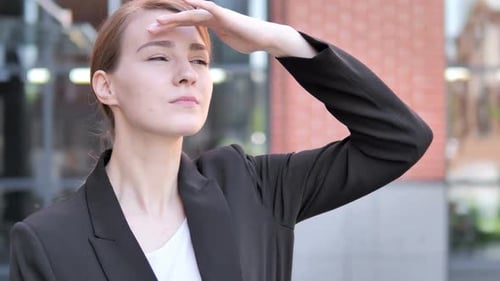 Young Businesswoman Searching New Opportunity