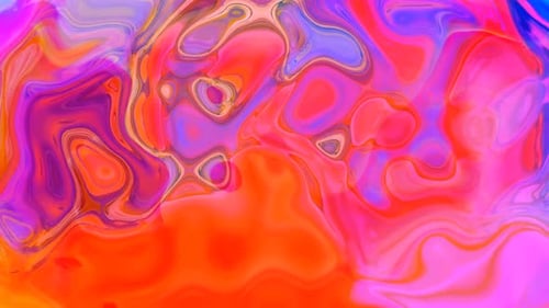 Psychedelic Abstract Fluid Color Motion Background Loop