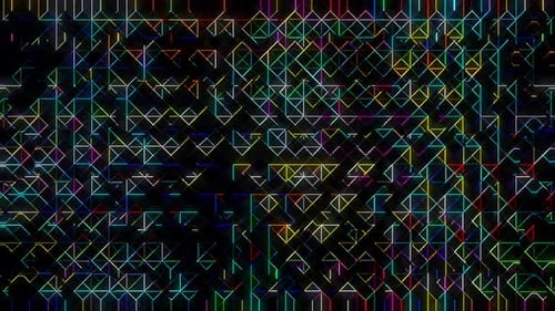 Dynamic Colorful Glowing Network Loop Background