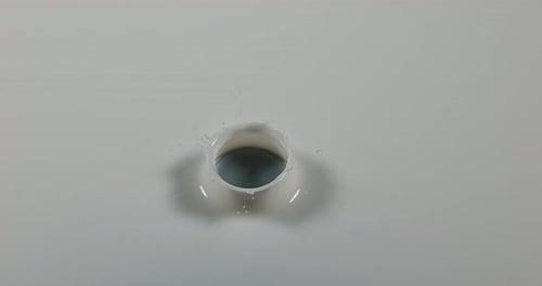 900256 Drop of Milk Falling, Slow Motion 4K