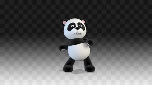 Animated 3D Panda Character Dancing Loop