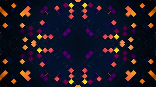 Animated Glowing Geometric Pattern Loop Background