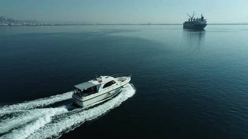 Sea Boat Cargo Ships İnspection Cargo Ship, Boat at Sea