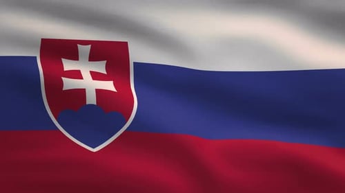 Realistic Waving Slovakia Flag Animation