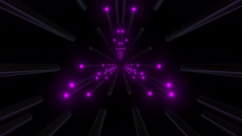 4k Pink Colored Triangular Light Tunnel
