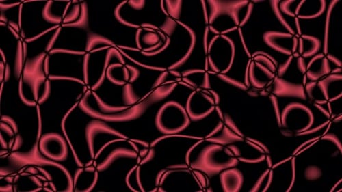 Abstract Red Fluid Lines Motion Background Loop