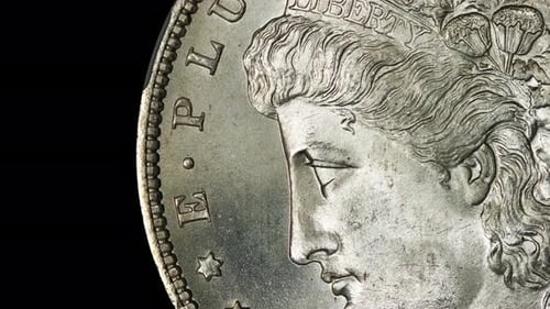 Amerikanischer Morgan-Dollar. Silbermünze