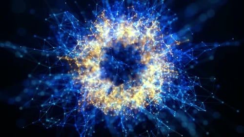 4K Motion Plexus Circular Background