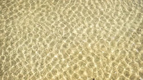 Caribbean turquoise sea water moving