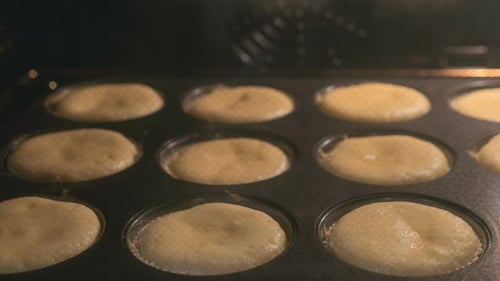 Cupcakes Baking in the Oven Time Lapse