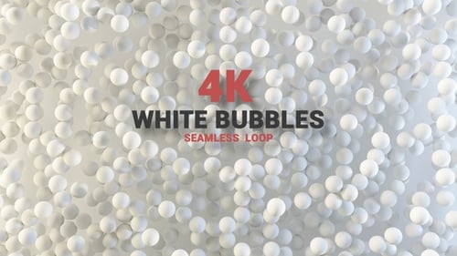 Dynamic Abstract White Spheres Geometric Background Animation