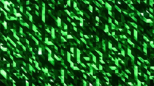 Dynamic Green Abstract Geometric Polygon Shifting Background Loop