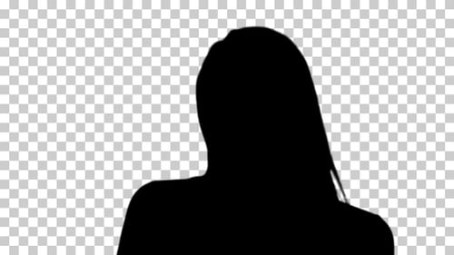 Mulher em silhueta, Alpha Channel.