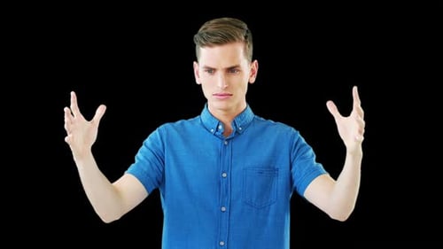 Man using digital screen