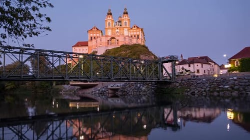 Melk Abbey Evening Timelapse, Austria