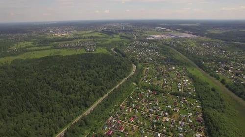 Aerial View of Summer House Community, Russia