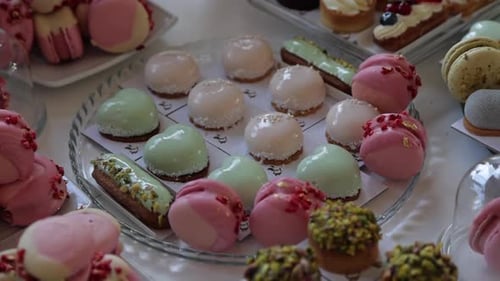 Assortment of Sweet Pastries on Display