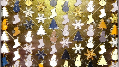 Festive Christmas Ornaments Seamless Loop Background