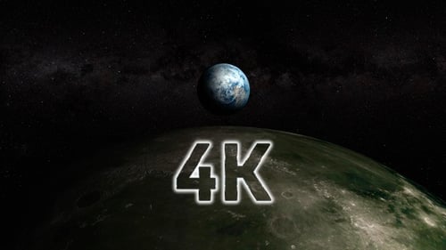 Fotorealistischer Mond und Erde 4k