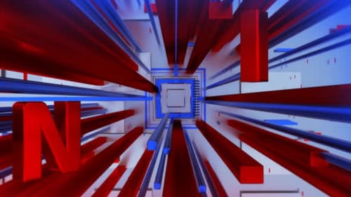 Breaking News Intro with Dynamic 3D Geometric Animation