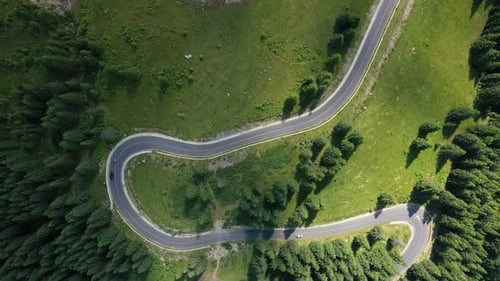 Aerial View Of Famous Romanian Mountain Road Transalpina 11