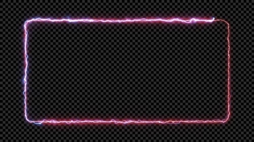 Glowing Electric Rectangle Frame Animation