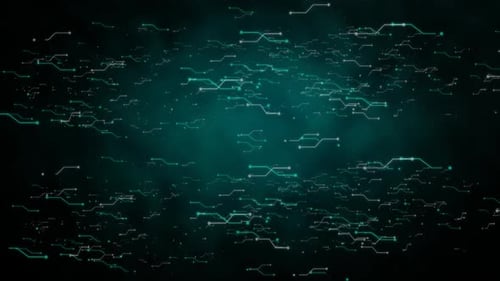 Netzwerk von Computerverbindungen auf blauem Hintergrund