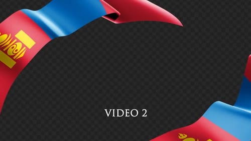 Lange Flagge der Mongolei