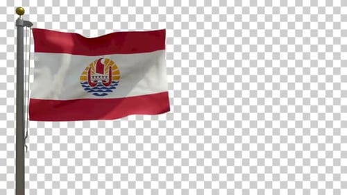 Realistic French Polynesia Flag Waving Animation