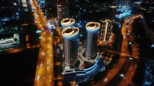 Top View of the Night City