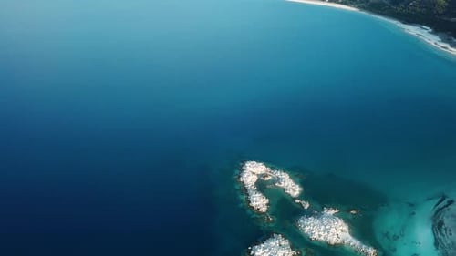 Salda Lake, Burdur, Turkey. Salda Lake Aerial View white sand