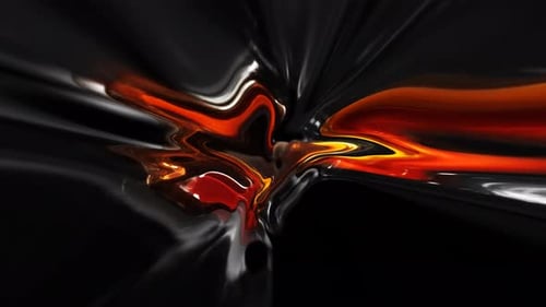 Abstract Fluid Red and Black Shimmering Liquid Motion
