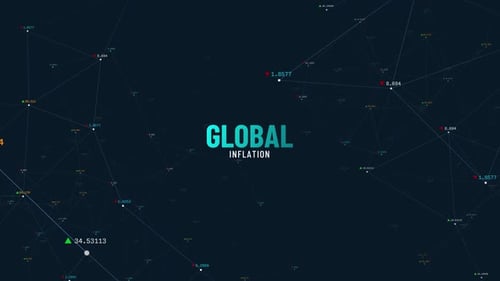 Global Inflation Data Network Animation Background