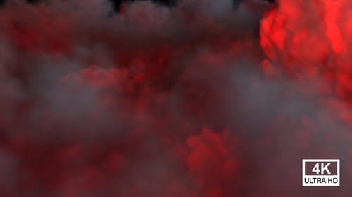 Feu de lave avec fumée coulant et se propageant tombant sur le sol