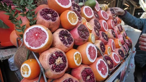 A Group of Citrus Fruits on the Streets of Turkey
