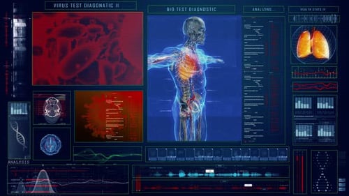 Interface de détection du coronavirus 4K