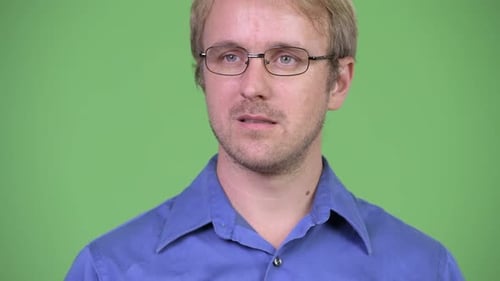 Close Up of Man Smiling with Glasses