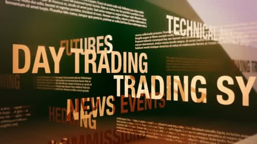 Stock Market Trading Related Terms Seamlessly Looping Background Animation