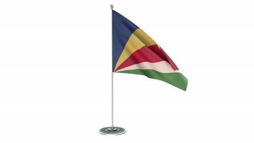 Realistic Seychelles National Flag Waving Animation