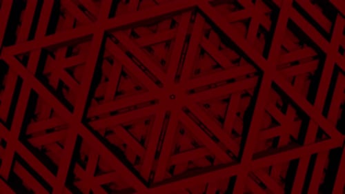 3D Abstract Rotation Red Background