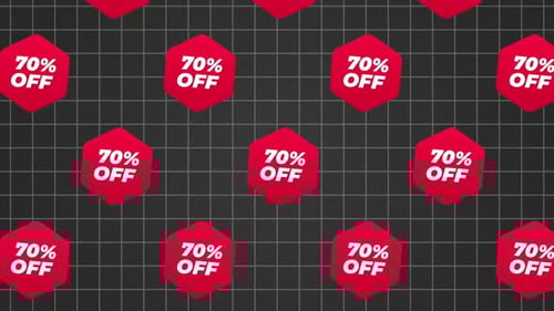 Fundo da oferta de venda com 70% de desconto