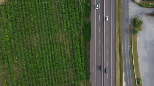 Luftaufnahme der Autobahn
