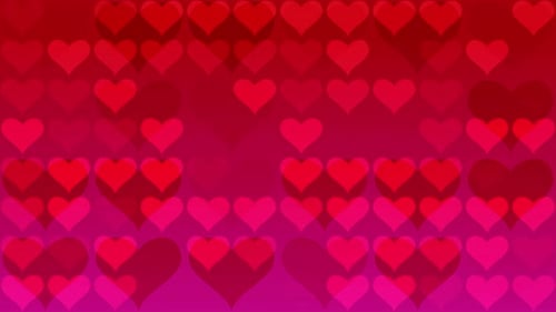 Seamless Flowing Red Hearts Decorative Background