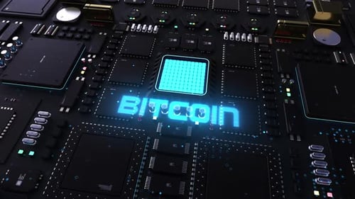 Futuristic CPU Processor Digital Data Circuit Board Animation