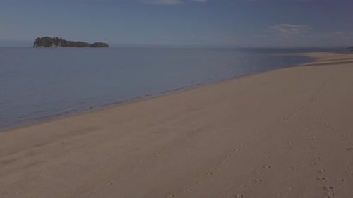 Empty beach aerial
