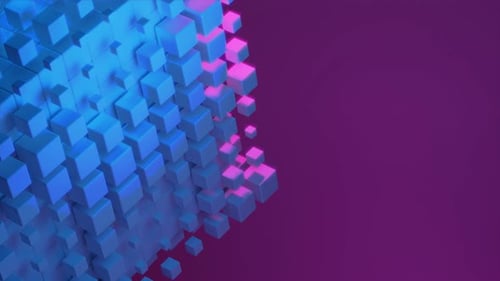 Neon Quads 3D Nahtlose und Loopable Animation
