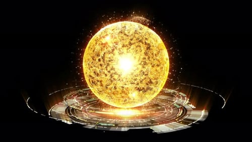 Simulateur de fusion nucléaire HUD futuriste
