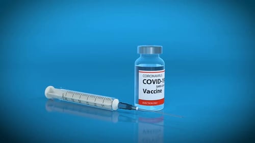 COVID-19 Vaccine Vial and Syringe Medical Animation