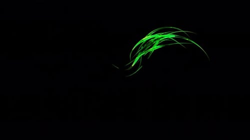 Flowing Green Lines Abstract Motion Background