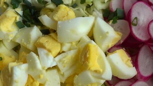Close-up of Fresh Salad Ingredients